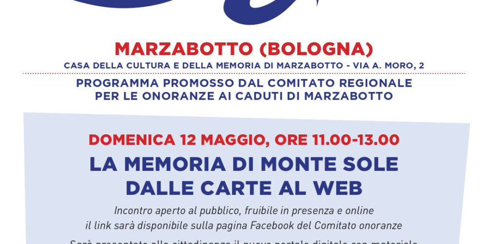 12/05/2024 | La memoria di Monte Sole dalle carte al web
