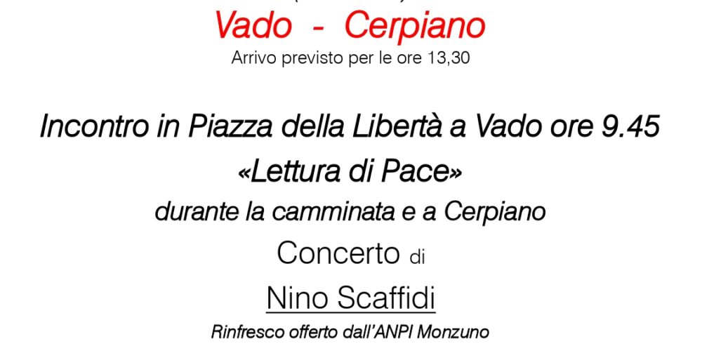Camminata della Memoria Vado-Cerpiano