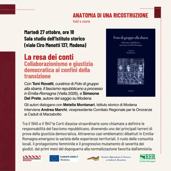 Presentazione del libro “Foto di gruppo alla sbarra”